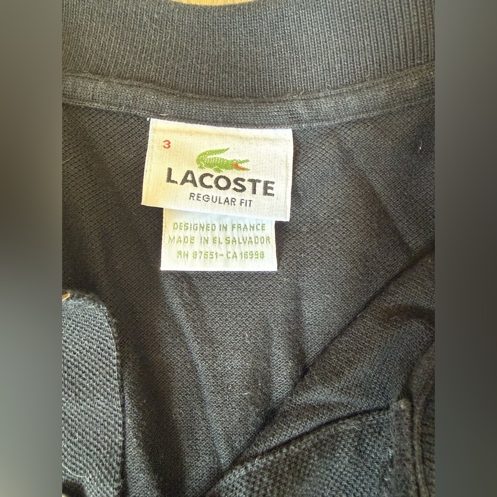 Lacoste Men's Polo in Classic Black Size Small - Picture 5 of 5